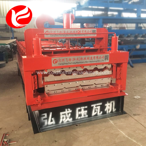 Double deck layer roofing sheet rolling machine